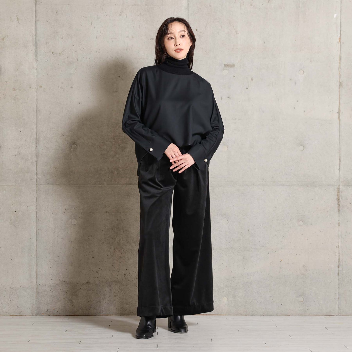 2026AW【10月下旬お届け予定】 F-BL-07「Super140’s Luxe Wool」Dolman sleeve blouse【全2色】