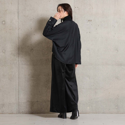 2026AW【10月下旬お届け予定】 F-BL-07「Super140’s Luxe Wool」Dolman sleeve blouse【全2色】