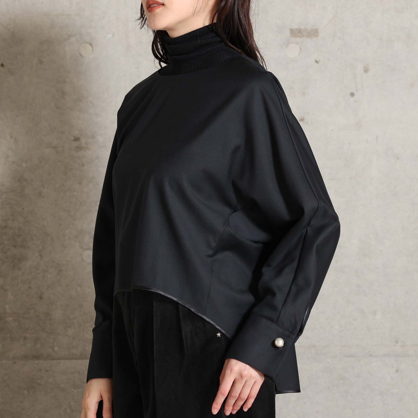 2026AW【10月下旬お届け予定】 F-BL-07「Super140’s Luxe Wool」Dolman sleeve blouse【全2色】