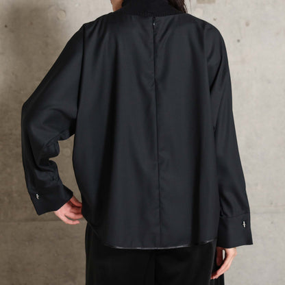 2026AW【10月下旬お届け予定】 F-BL-07「Super140’s Luxe Wool」Dolman sleeve blouse【全2色】