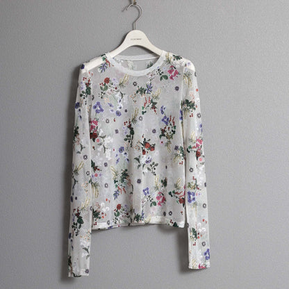 2027SS【3月末〜4月上旬お届け予定】 F-CS-17『Millefleurs Opal 』Crew-neck tops【全2色】