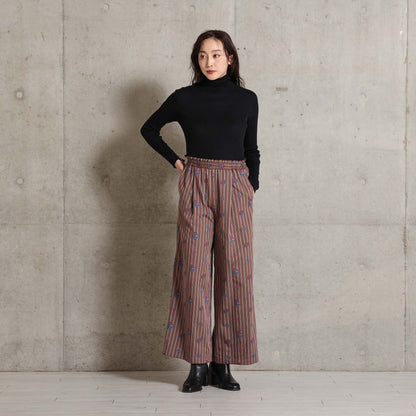 2026AW【10月下旬お届け予定】 F-PT-13「Robin stripe」Easy wide pants【全3色】