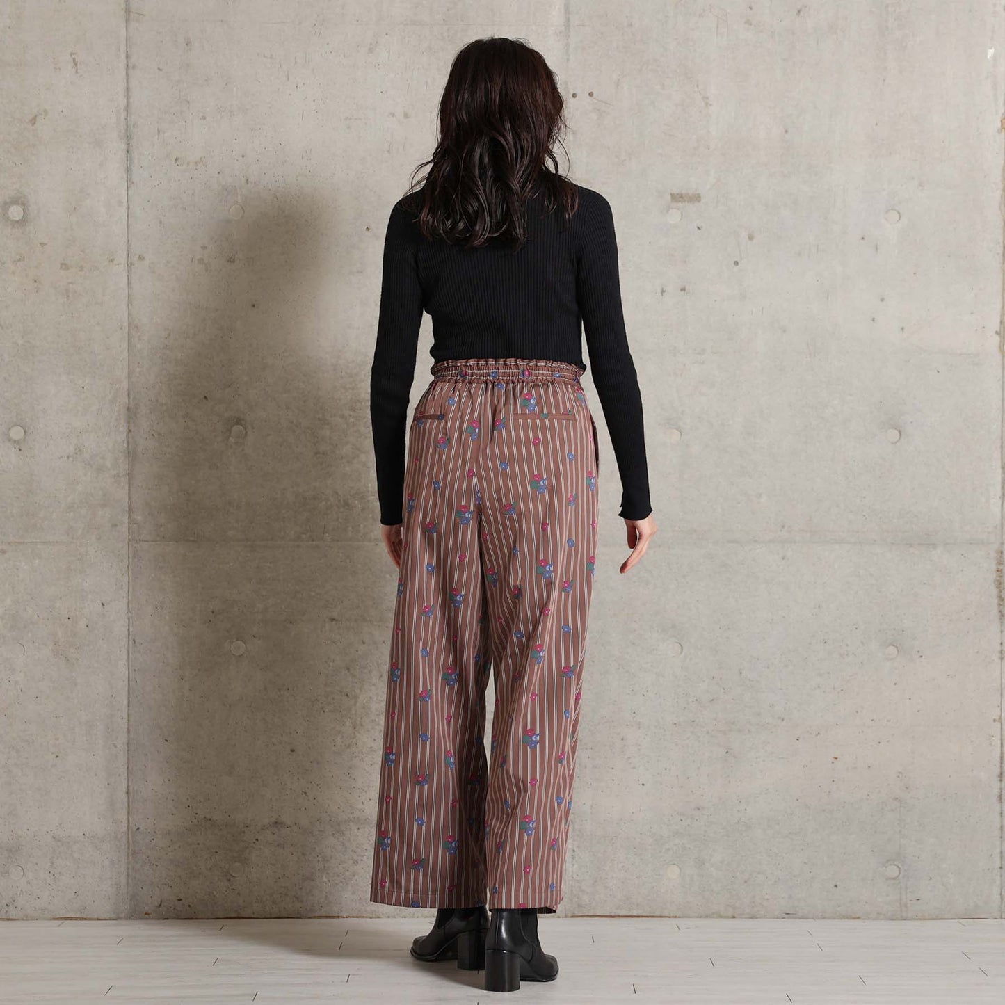 2026AW【10月下旬お届け予定】 F-PT-13「Robin stripe」Easy wide pants【全3色】
