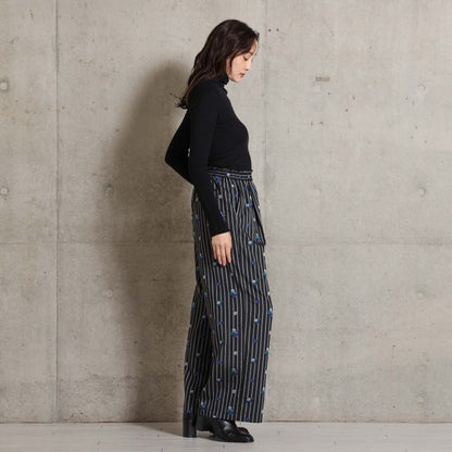 2026AW【10月下旬お届け予定】 F-PT-13「Robin stripe」Easy wide pants【全3色】