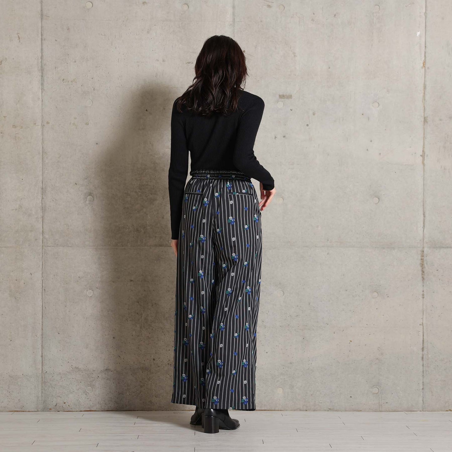 2026AW【10月下旬お届け予定】 F-PT-13「Robin stripe」Easy wide pants【全3色】