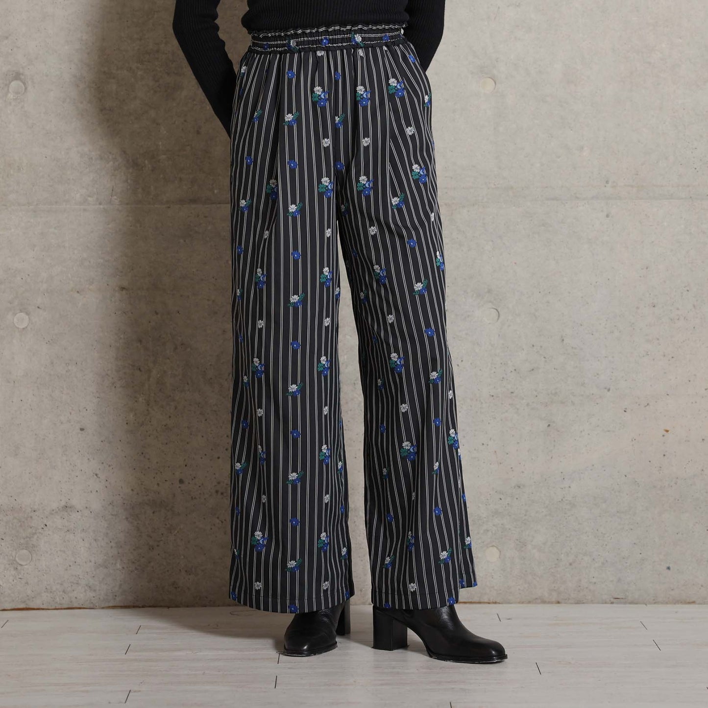 2026AW【10月下旬お届け予定】 F-PT-13「Robin stripe」Easy wide pants【全3色】
