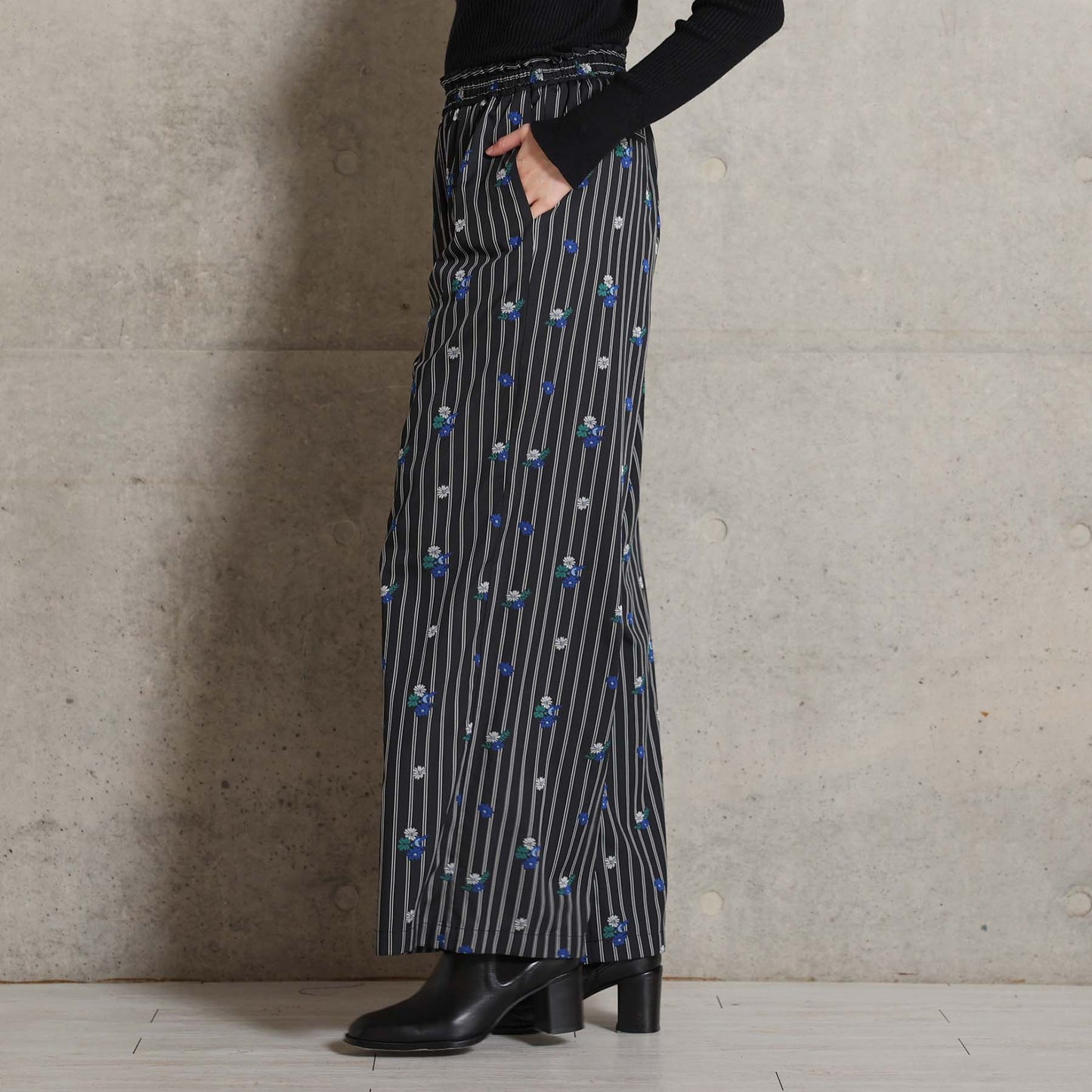 2026AW【10月下旬お届け予定】 F-PT-13「Robin stripe」Easy wide pants【全3色】