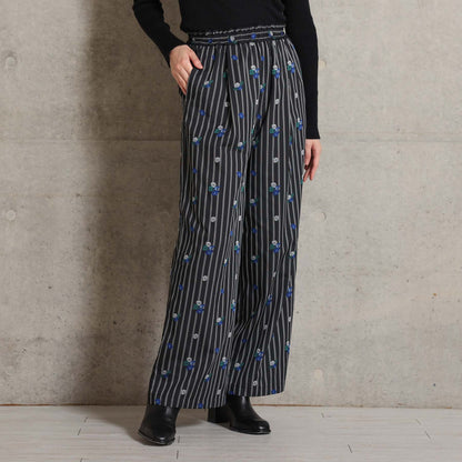 2026AW【10月下旬お届け予定】 F-PT-13「Robin stripe」Easy wide pants【全3色】