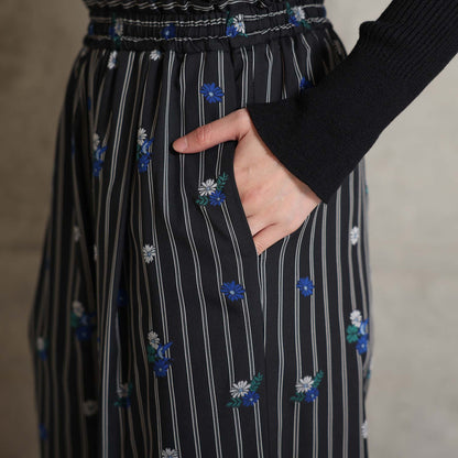 2026AW【10月下旬お届け予定】 F-PT-13「Robin stripe」Easy wide pants【全3色】