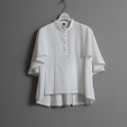 C-BL-83 Robin flower blouse WHITE