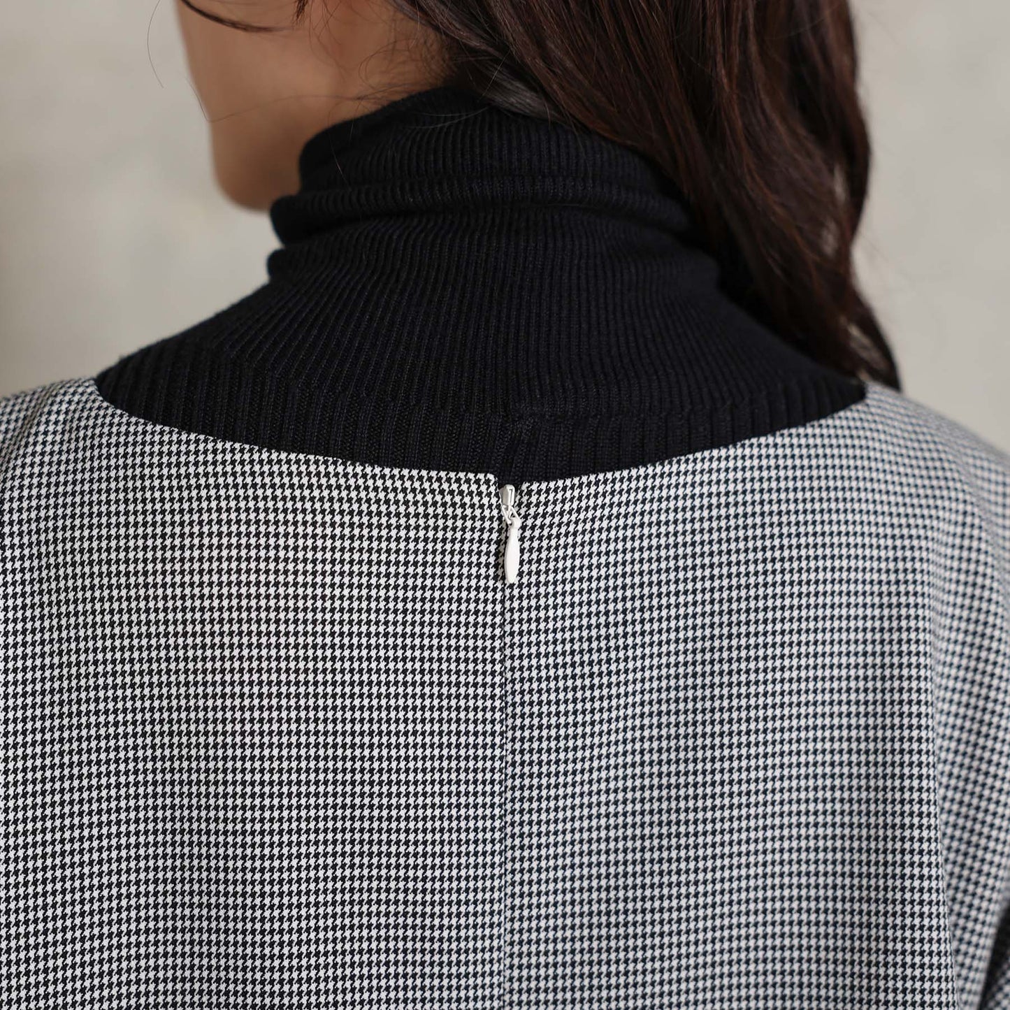 2026AW【10月下旬お届け予定】 F-BL-07H「Technical Houndstooth」Dolman sleeve blouse【全1色】