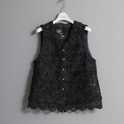 C-BL-83 Robin flower blouse WHITE