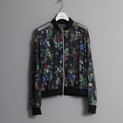 C-BL-83 Robin flower blouse WHITE