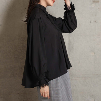 C-BL-83 Robin flower blouse WHITE