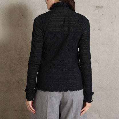 2026AW【9月下旬お届け予定】 F-CS-11「Shirring knit」Turtle-neck tops【全4色】