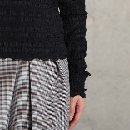 2026AW【9月下旬お届け予定】 F-CS-11「Shirring knit」Turtle-neck tops【全4色】