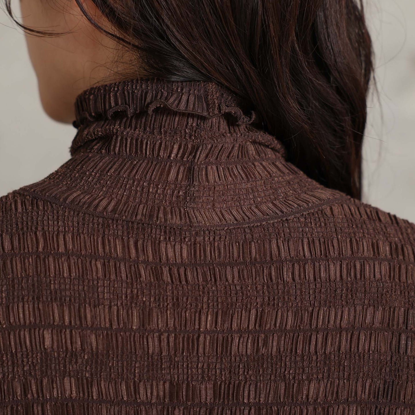 2026AW【9月下旬お届け予定】 F-CS-11「Shirring knit」Turtle-neck tops【全4色】