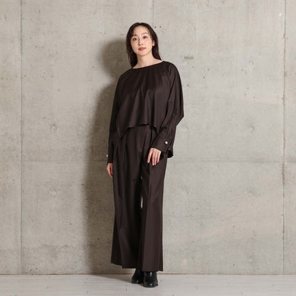2026AW【10月下旬お届け予定】 F-BL-07「Super140’s Luxe Wool」Dolman sleeve blouse【全2色】