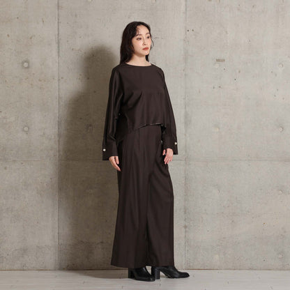 2026AW【10月下旬お届け予定】 F-BL-07「Super140’s Luxe Wool」Dolman sleeve blouse【全2色】