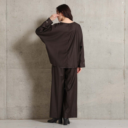 2026AW【10月下旬お届け予定】 F-BL-07「Super140’s Luxe Wool」Dolman sleeve blouse【全2色】