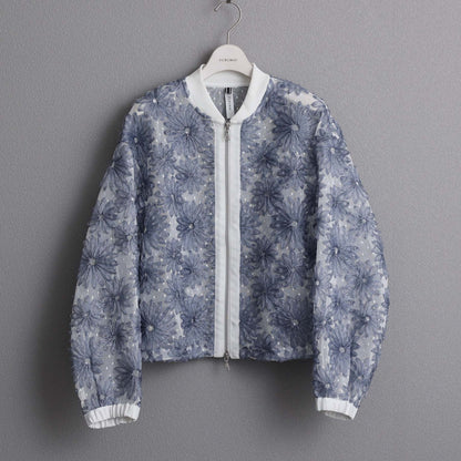 C-BL-83 Robin flower blouse WHITE