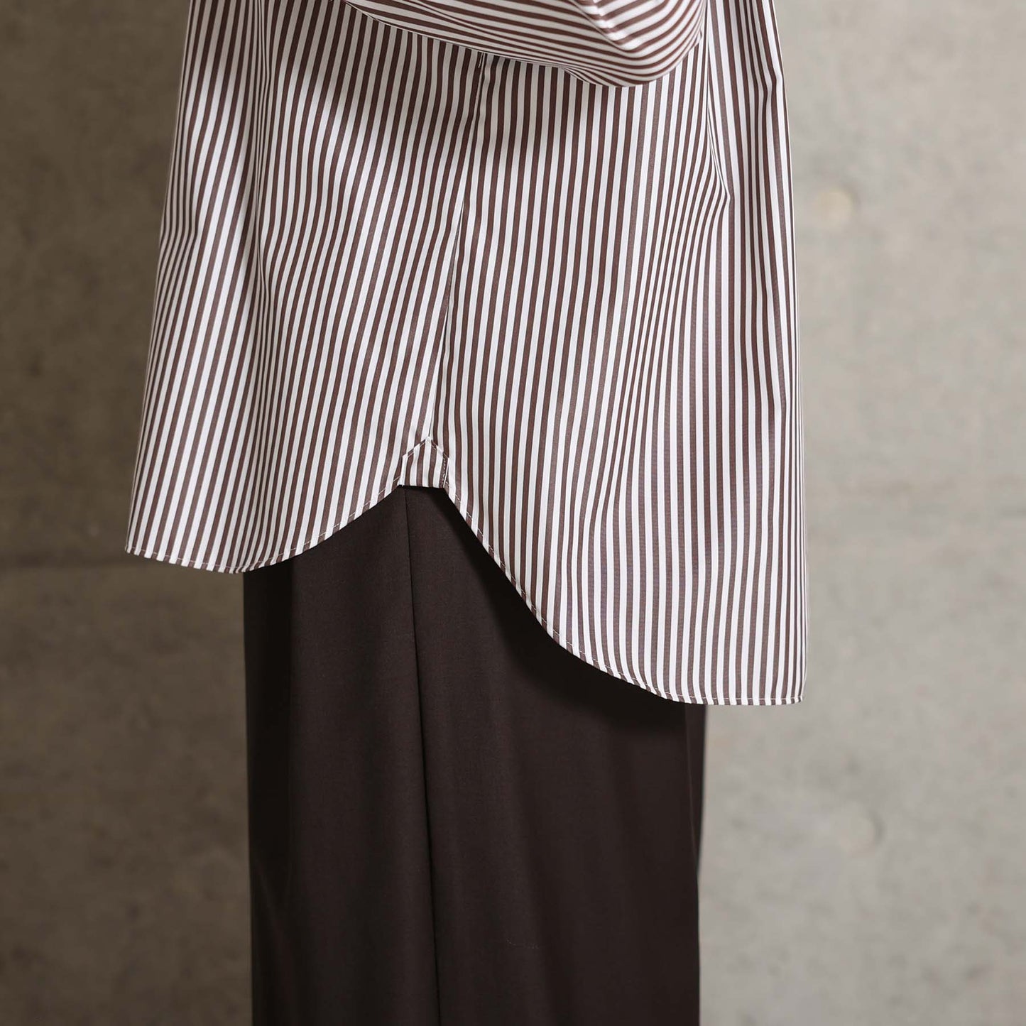 2026AW【9月上旬お届け予定】 F-SH-06「Stripe typewriter」Stand collar shirt【全3色】