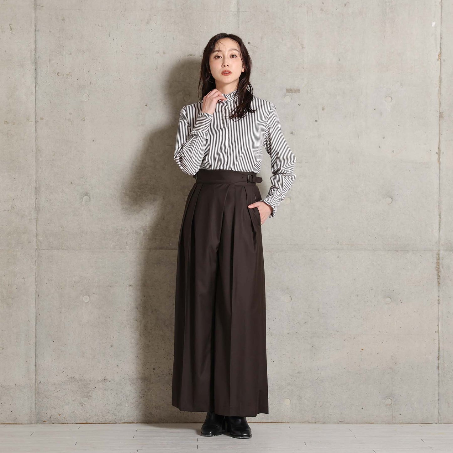 2026AW【10月下旬お届け予定】 F-PT-12「Super140’s Luxe Wool」Gurkha wrap trousers【全2色】