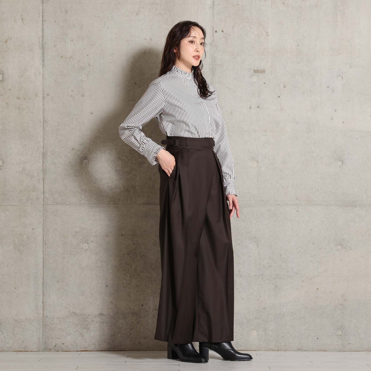 2026AW【10月下旬お届け予定】 F-PT-12「Super140’s Luxe Wool」Gurkha wrap trousers【全2色】