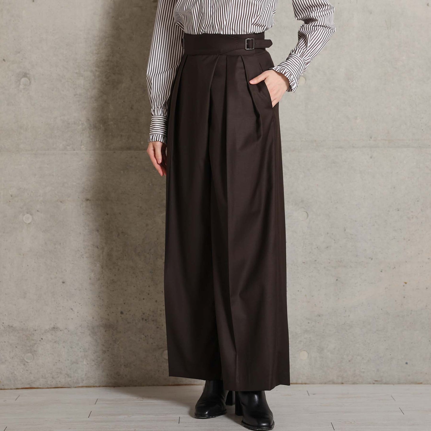 2026AW【10月下旬お届け予定】 F-PT-12「Super140’s Luxe Wool」Gurkha wrap trousers【全2色】