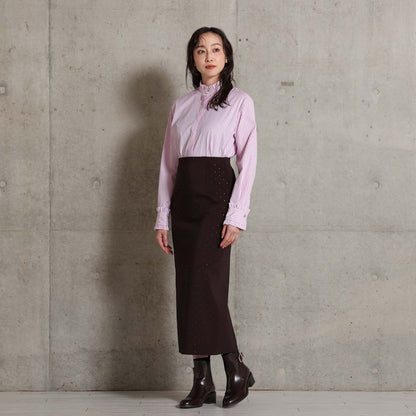 2026AW【10月下旬お届け予定】 F-SK-15「Stella dot knit」Straight skirt【全3色】