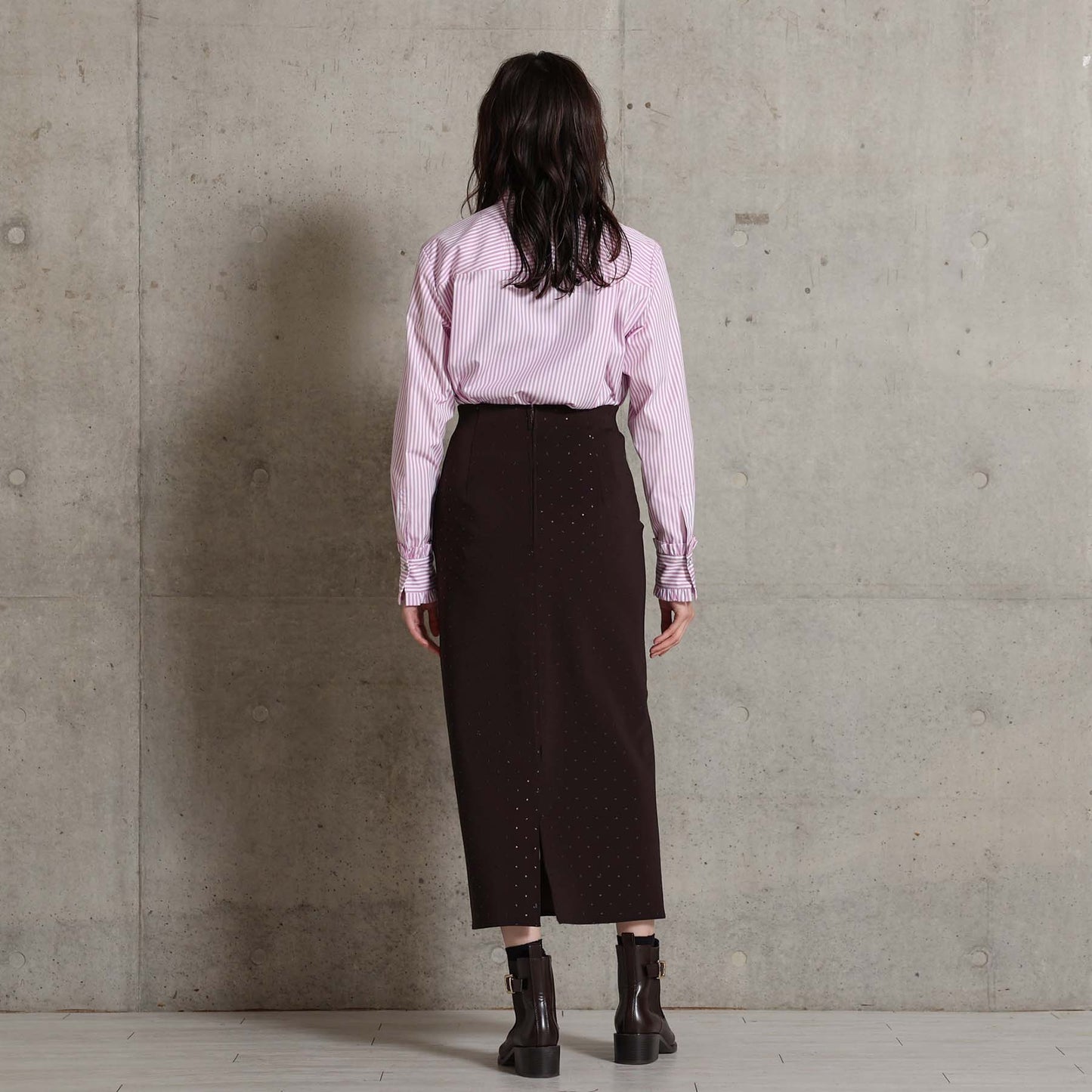 2026AW【10月下旬お届け予定】 F-SK-15「Stella dot knit」Straight skirt【全3色】