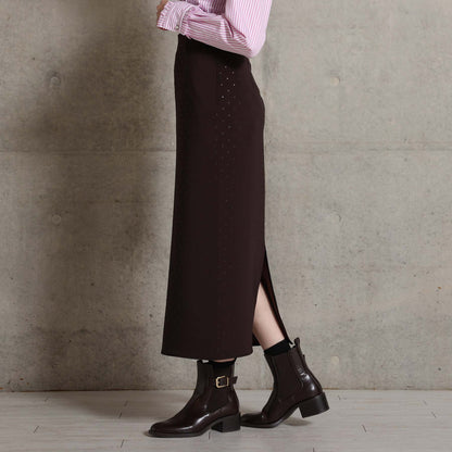 2026AW【10月下旬お届け予定】 F-SK-15「Stella dot knit」Straight skirt【全3色】