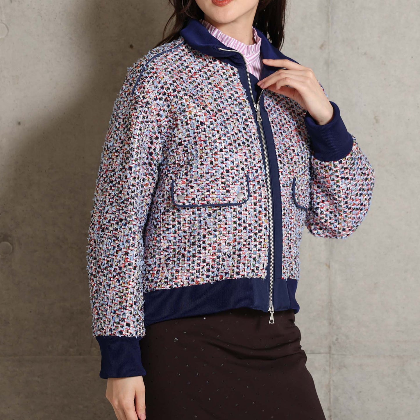C-BL-83 Robin flower blouse WHITE