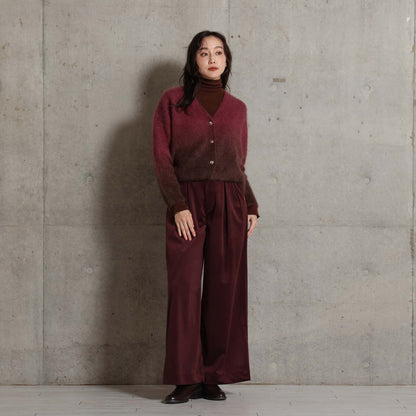 2026AW【10月下旬お届け予定】 F-KN-07「Pure Feather cashmere」V-neck cardigan【全4色】
