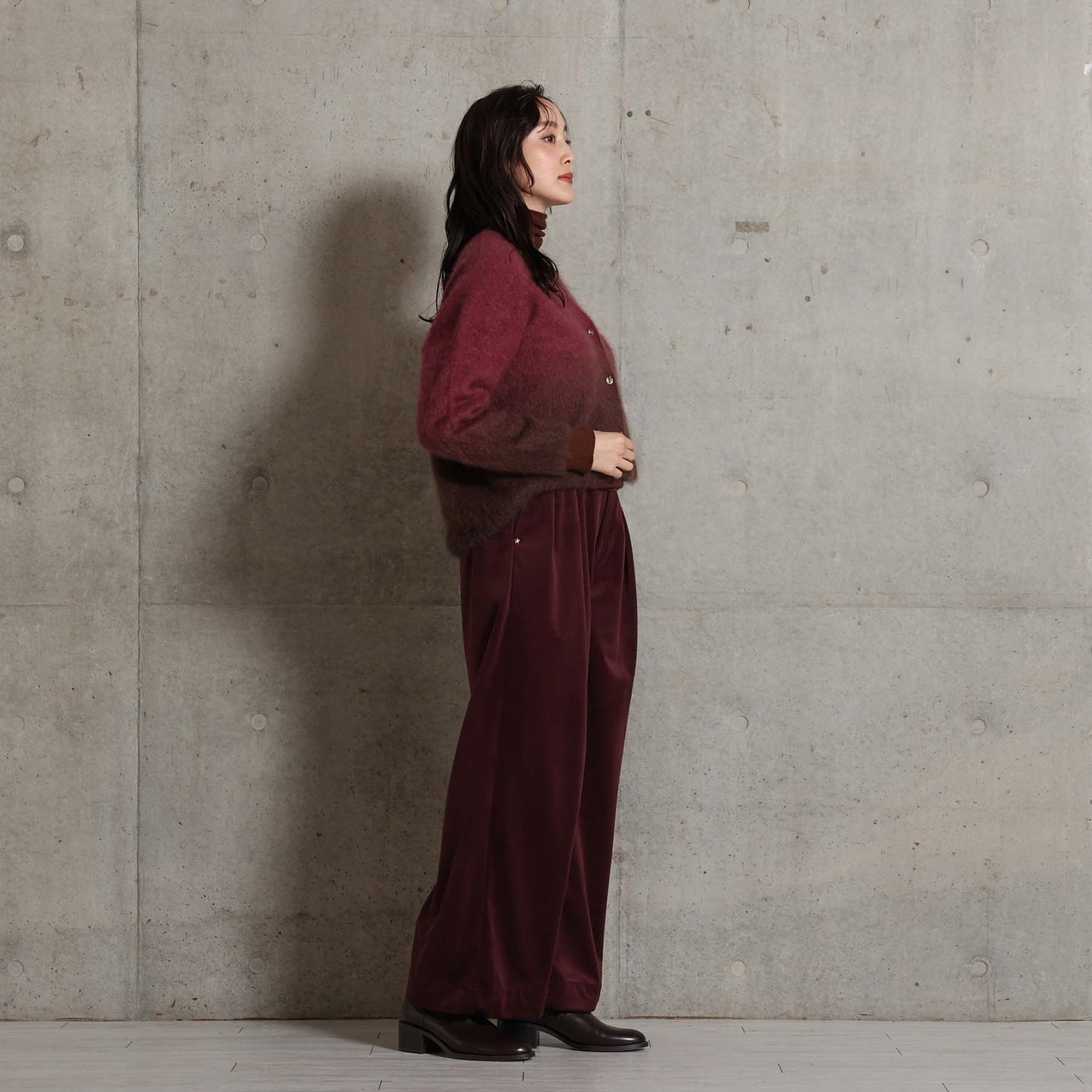 2026AW【10月下旬お届け予定】 F-KN-07「Pure Feather cashmere」V-neck cardigan【全4色】