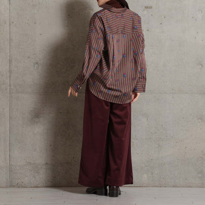2026AW【10月下旬お届け予定】 F-SH-05「Robin stripe」Cuff links shirt【全3色】