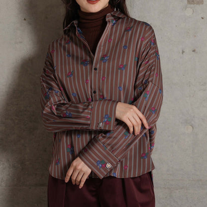 2026AW【10月下旬お届け予定】 F-SH-05「Robin stripe」Cuff links shirt【全3色】