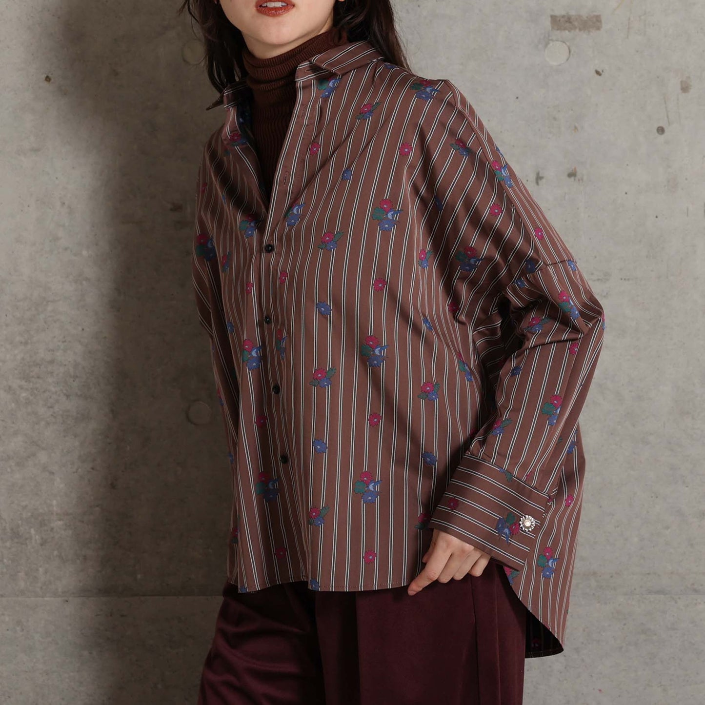 2026AW【10月下旬お届け予定】 F-SH-05「Robin stripe」Cuff links shirt【全3色】
