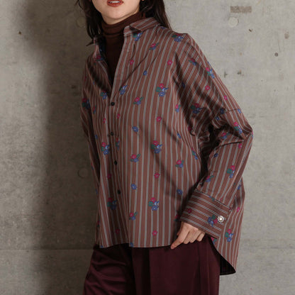 2026AW【10月下旬お届け予定】 F-SH-05「Robin stripe」Cuff links shirt【全3色】