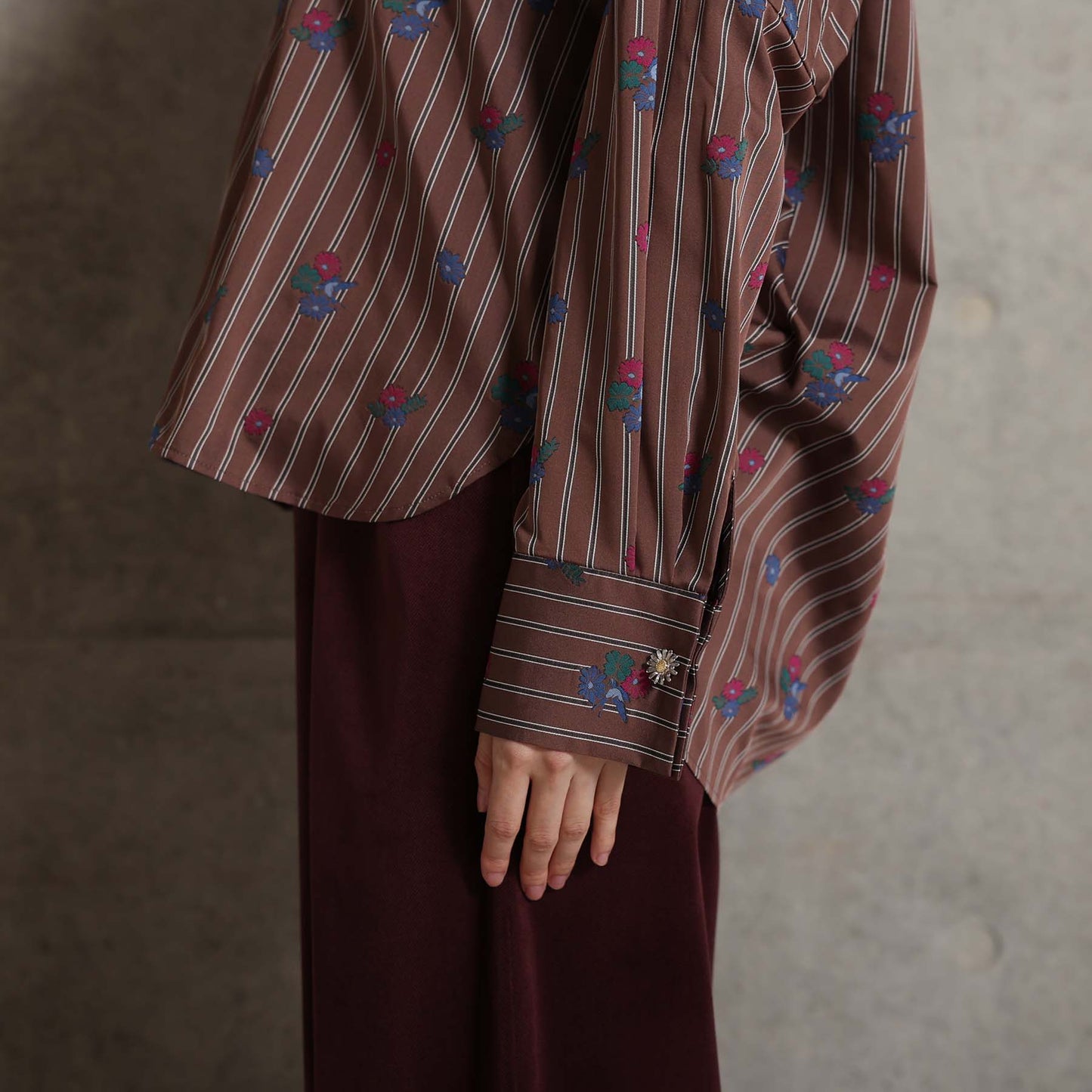 2026AW【10月下旬お届け予定】 F-SH-05「Robin stripe」Cuff links shirt【全3色】