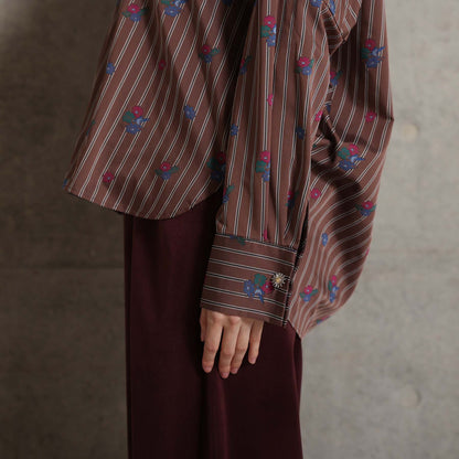 2026AW【10月下旬お届け予定】 F-SH-05「Robin stripe」Cuff links shirt【全3色】