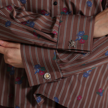 2026AW【10月下旬お届け予定】 F-SH-05「Robin stripe」Cuff links shirt【全3色】