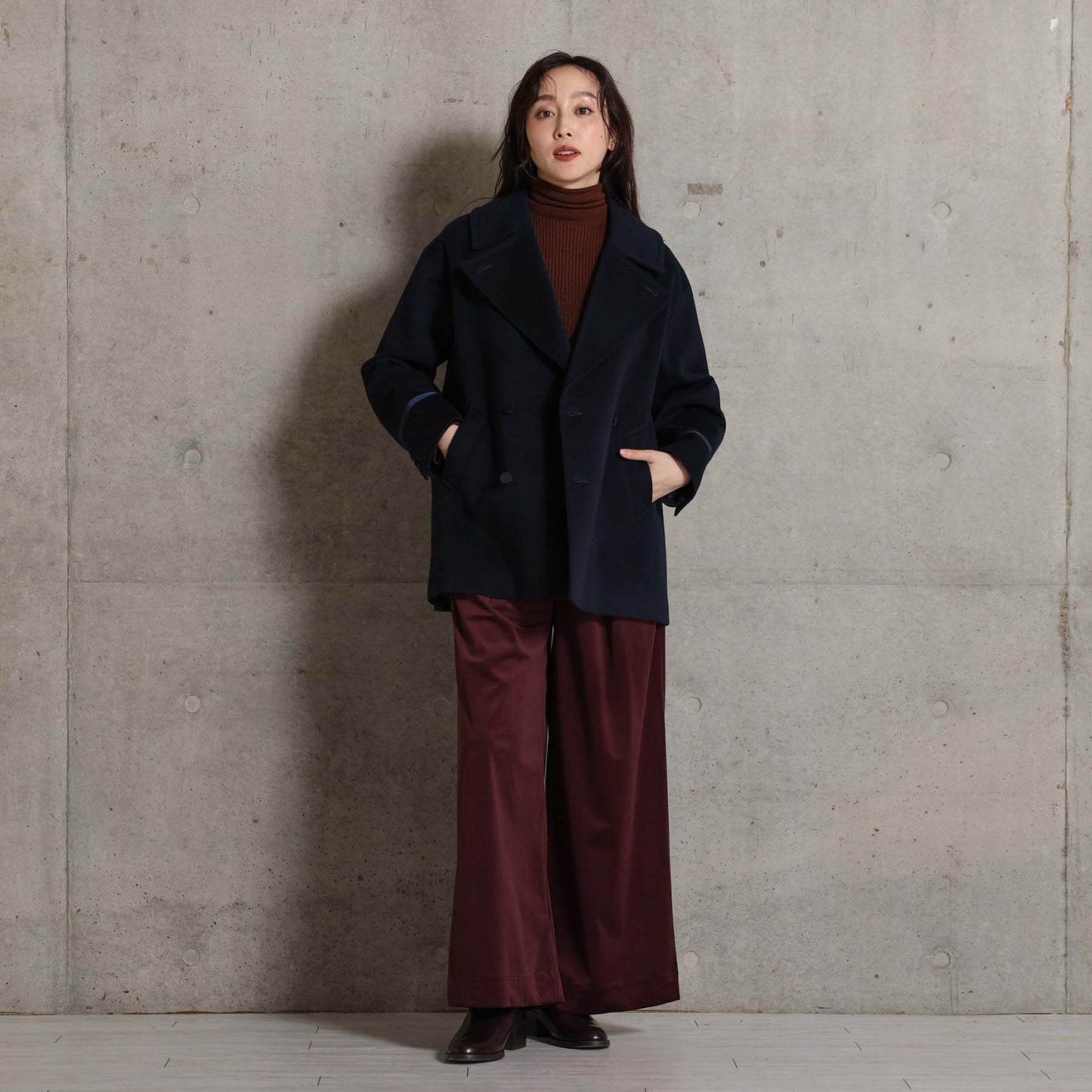 2026AW【11月中旬お届け予定】 F-PT-14「Velvet twill」Tuck wide pants【全4色】