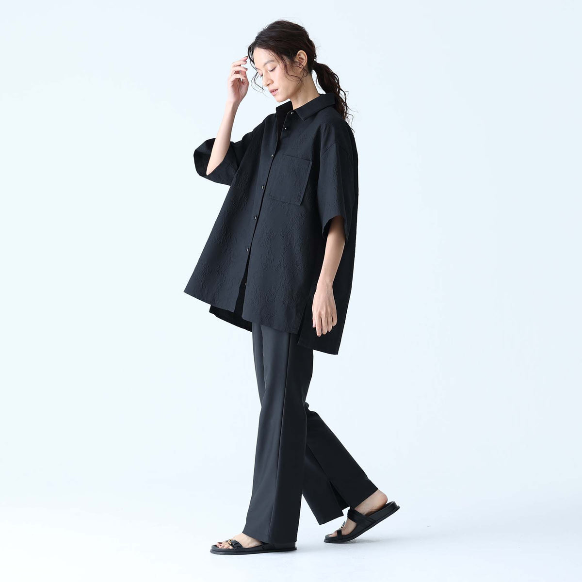 2027SS【1月末〜2月上旬お届け予定】 F-PT-21 『Svelte Knit』Semi-Flare Pants【全2色】