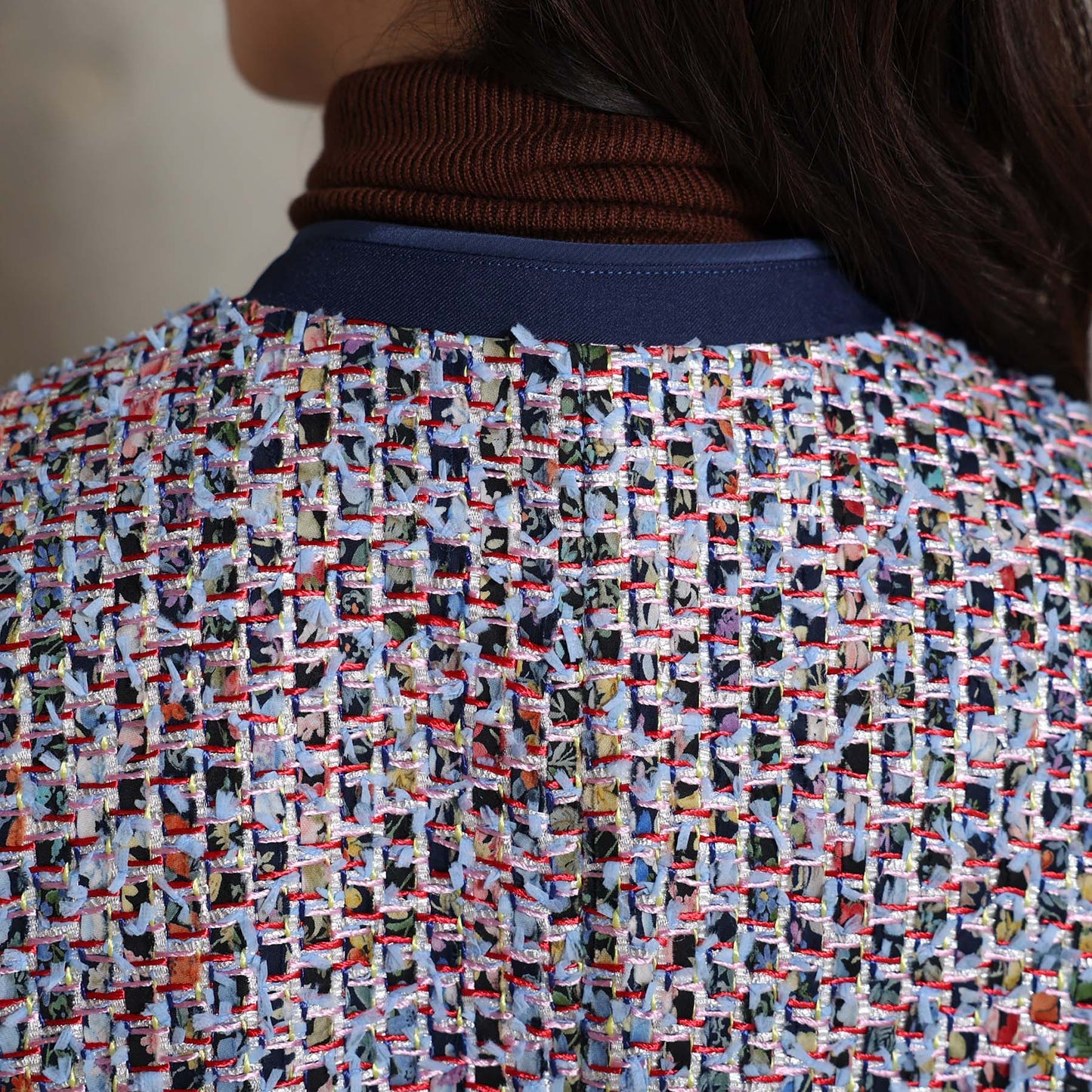 2026AW【10月下旬お届け予定】 F-VT-03「Wreath tweed/Layer check tweed」Double-breasted gilet【全2色】