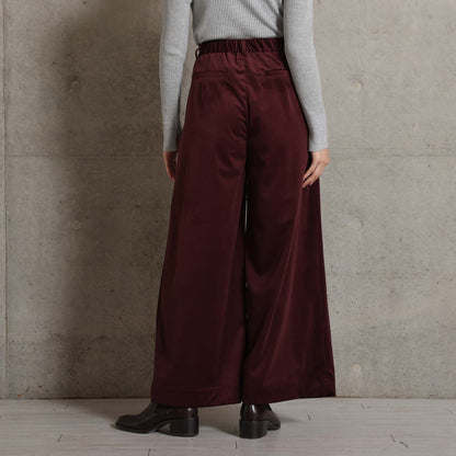 2026AW【11月中旬お届け予定】 F-PT-14「Velvet twill」Tuck wide pants【全4色】