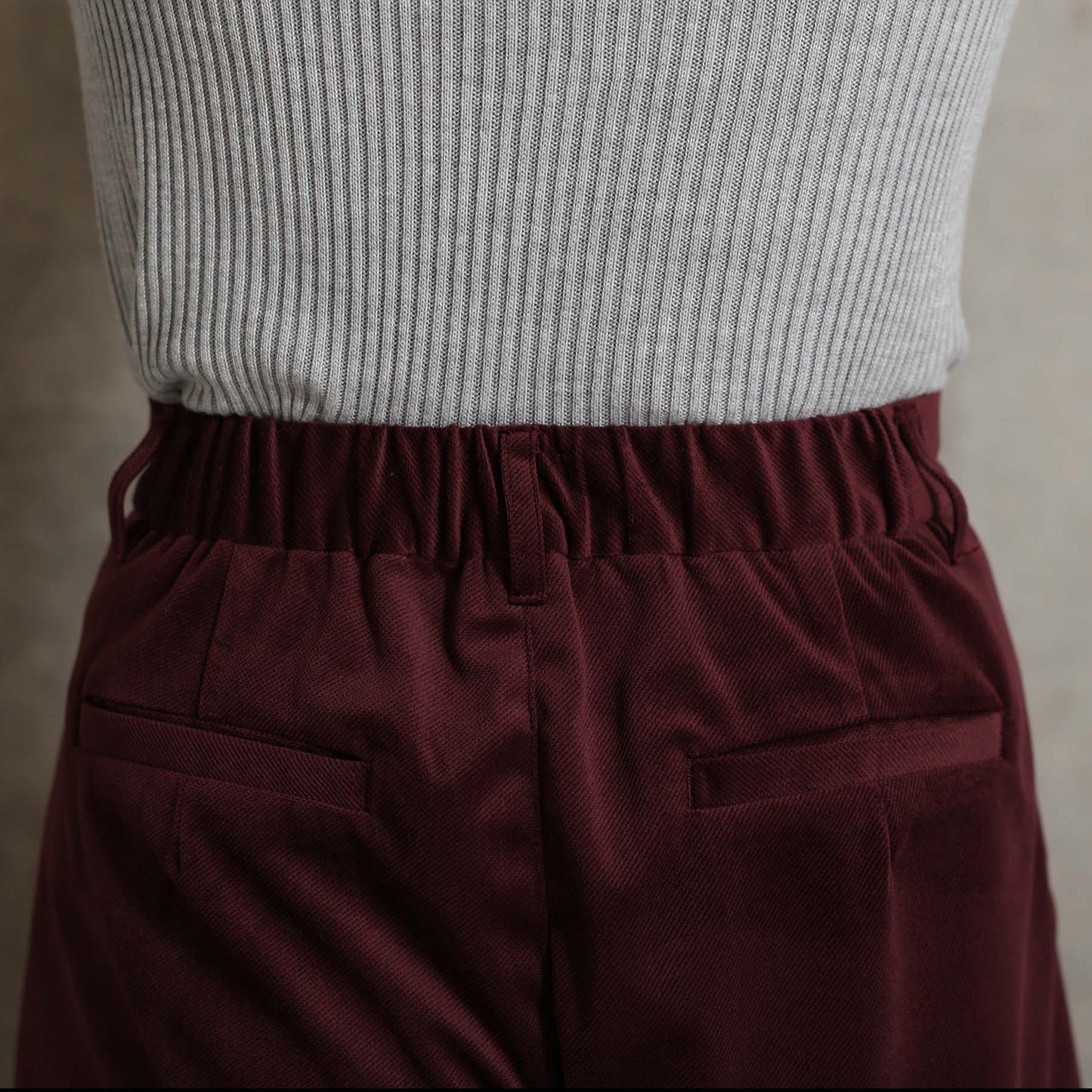 2026AW【11月中旬お届け予定】 F-PT-14「Velvet twill」Tuck wide pants【全4色】