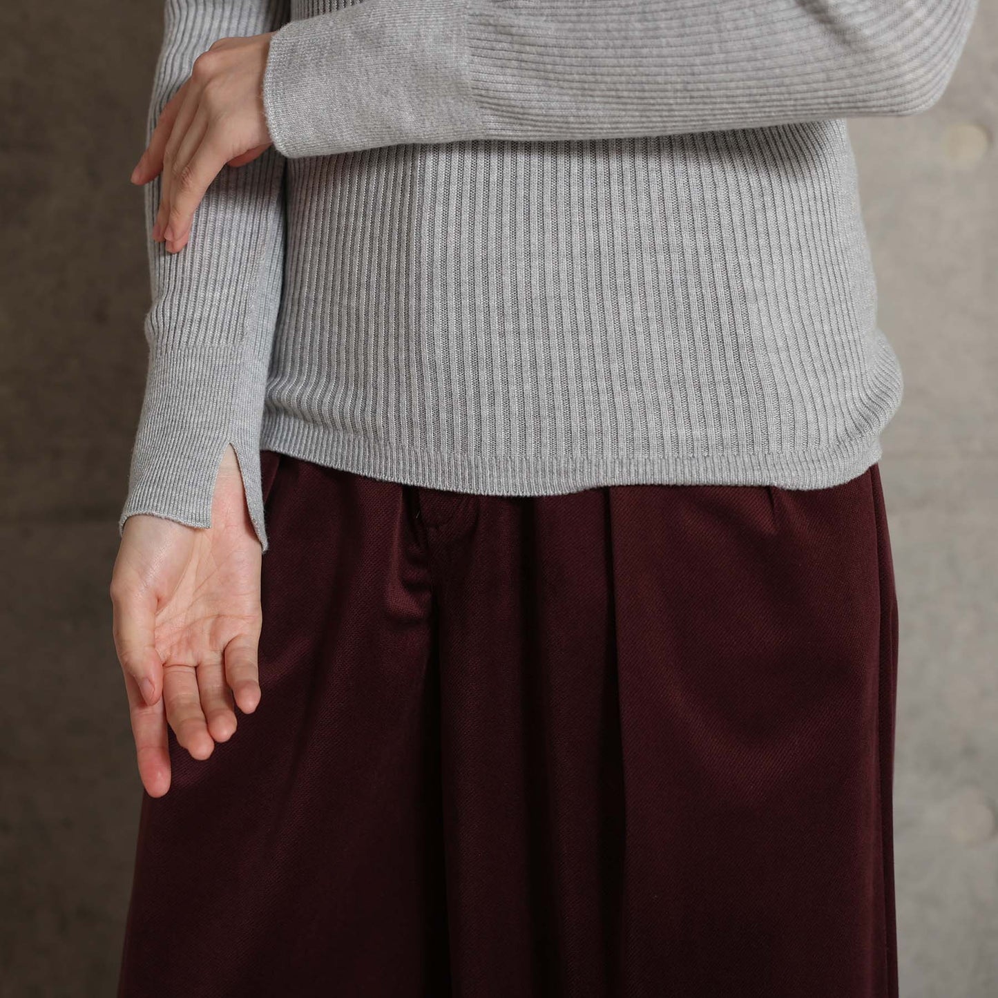 2026AW【10月下旬お届け予定】 F-KN-05「Pure Feather Silk」Rib turtle knit【全4色】