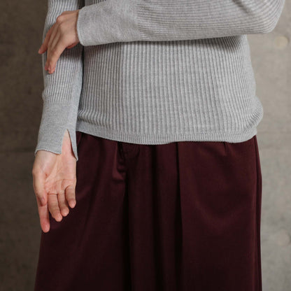 2026AW【10月下旬お届け予定】 F-KN-05「Pure Feather Silk」Rib turtle knit【全4色】