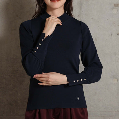 2026AW【10月下旬お届け予定】 F-KN-06H「Earring cuff」High-neck knit【全5色】